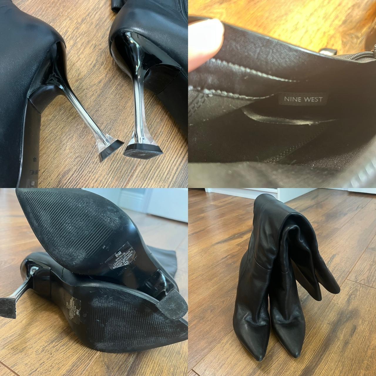 Stage worn Nine West Talya Leather Boots in black🖤... - Depop