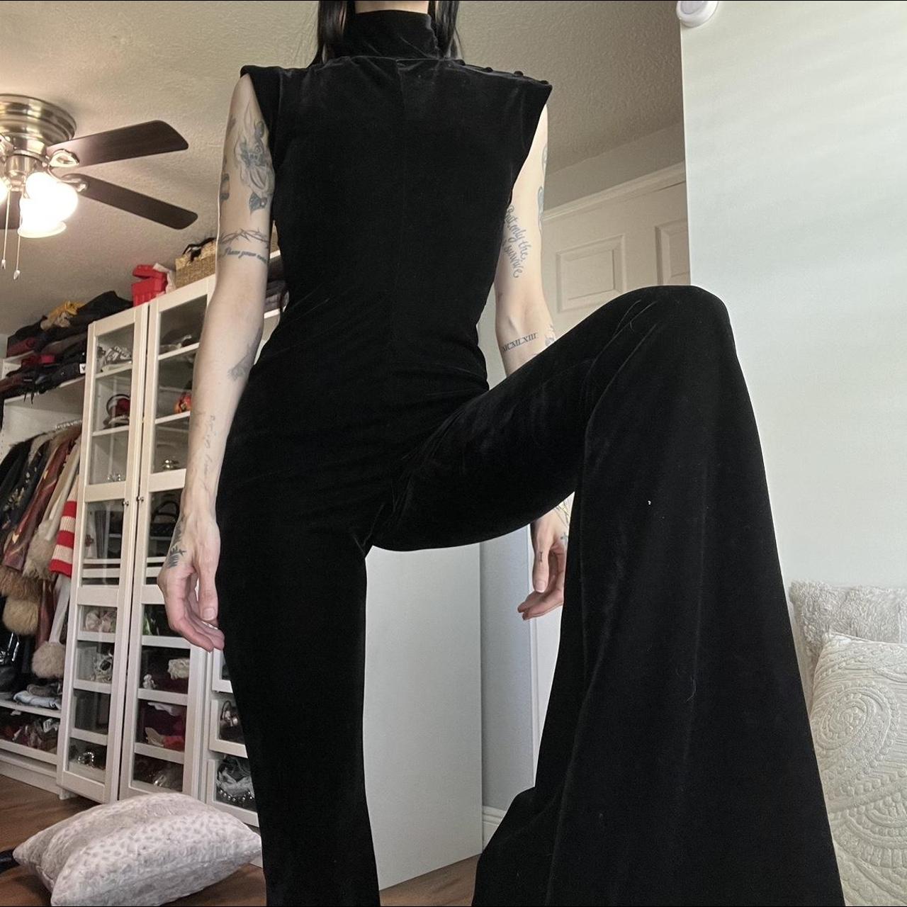 Holy grail 70s rockstar inspired black velvet - Depop