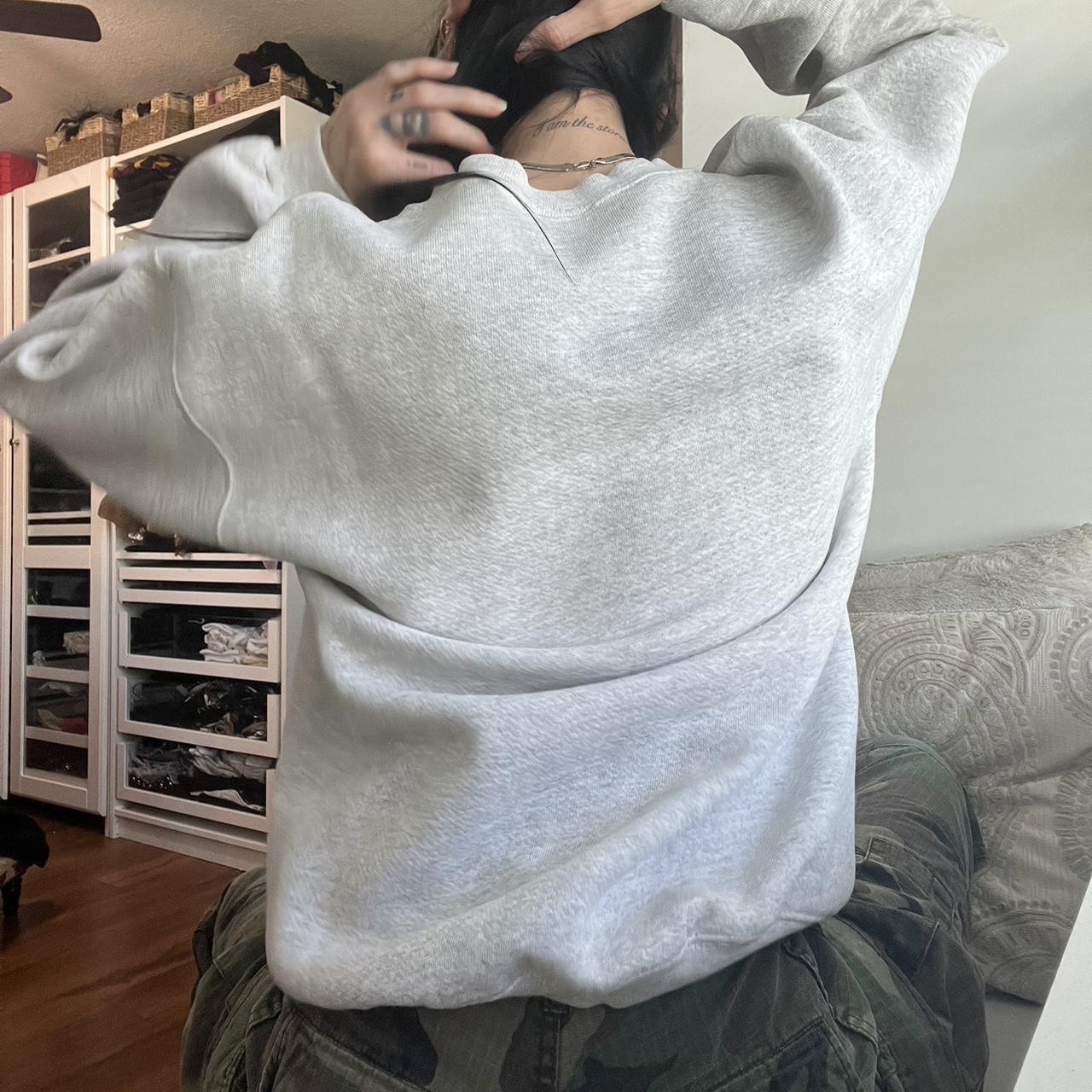 Vintage 80/90s Heather Grey Reebok Logo Sweatshirt! | Depop