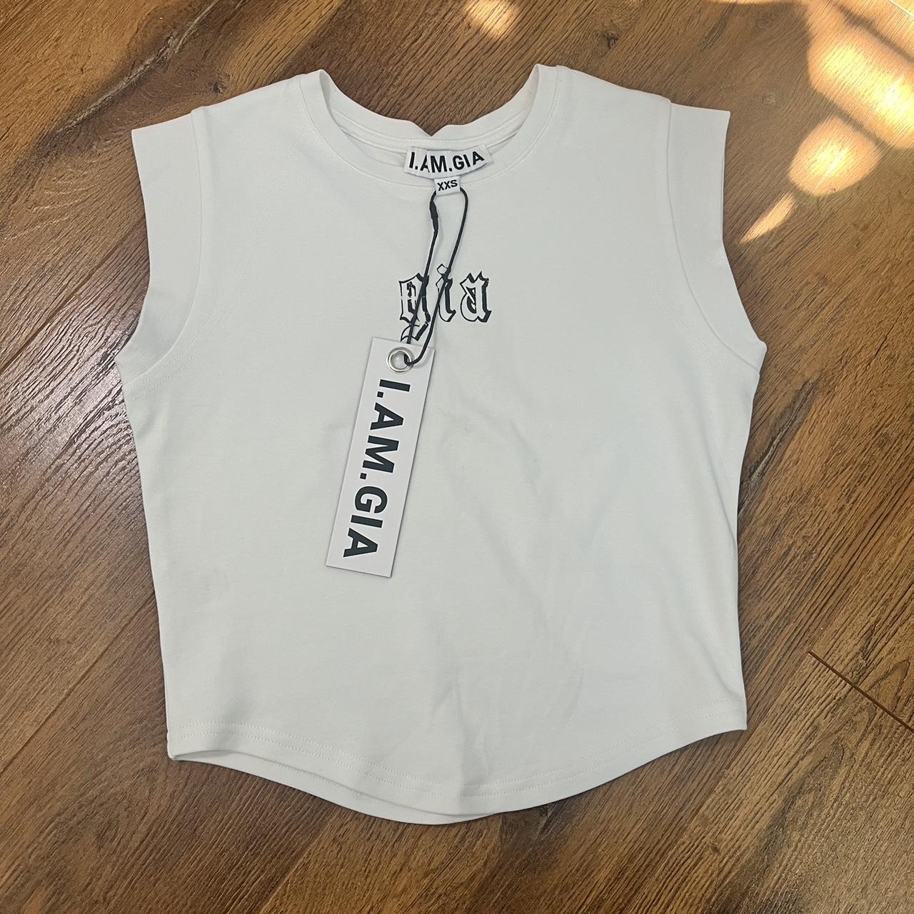 I.AM.GIA white Gia shirt. Size XXS. Slightly capped... - Depop