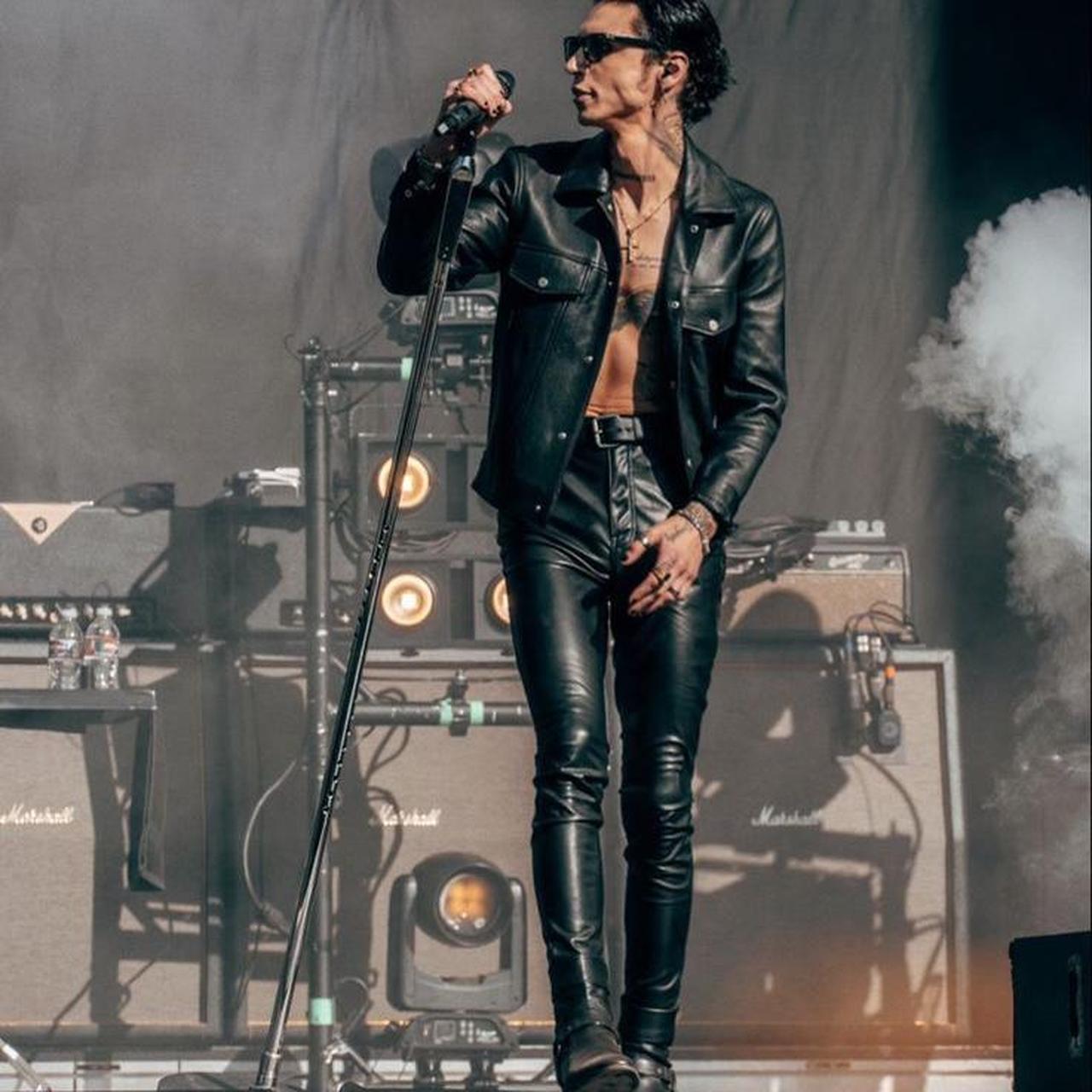 Stage-Worn & Signed Andy Biersack Faux Leather Pants... | Depop