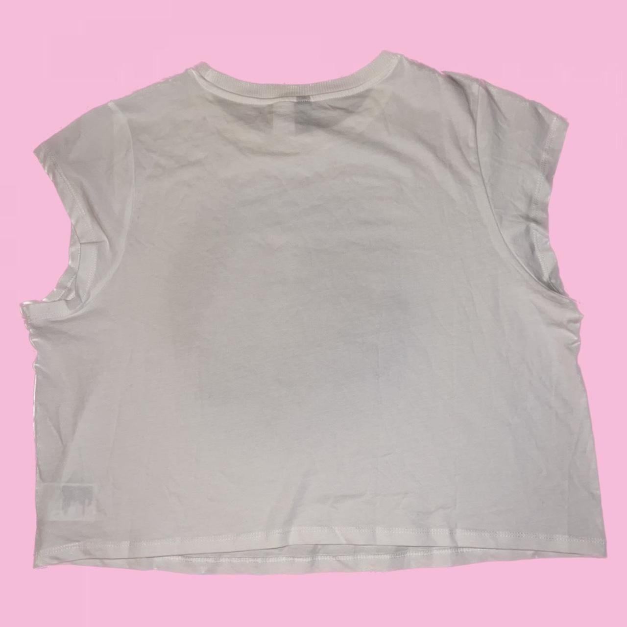 h&m divided white “short jersey top” fitted baby tee... Depop