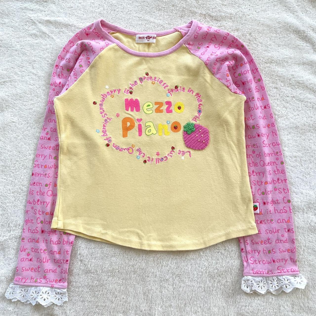 Mezzo piano long-sleeve shirt ☆japanese Size 130  | Depop