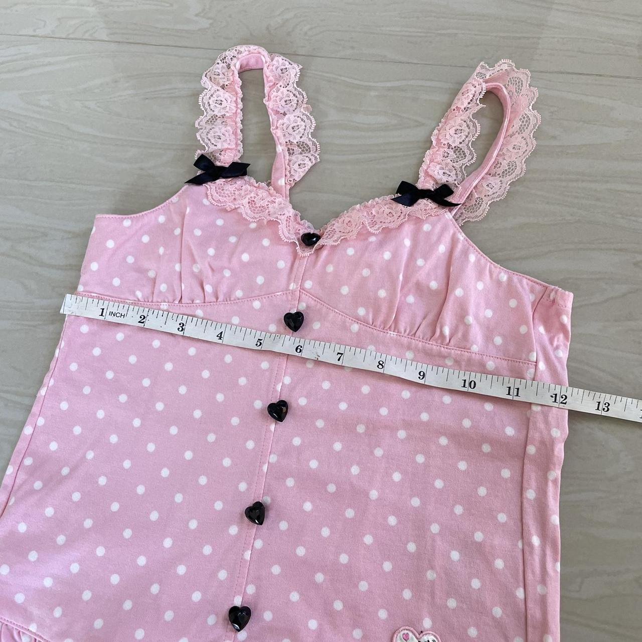 Mezzo Piano Pink Polka Dot Tank Top Japanese Size Depop