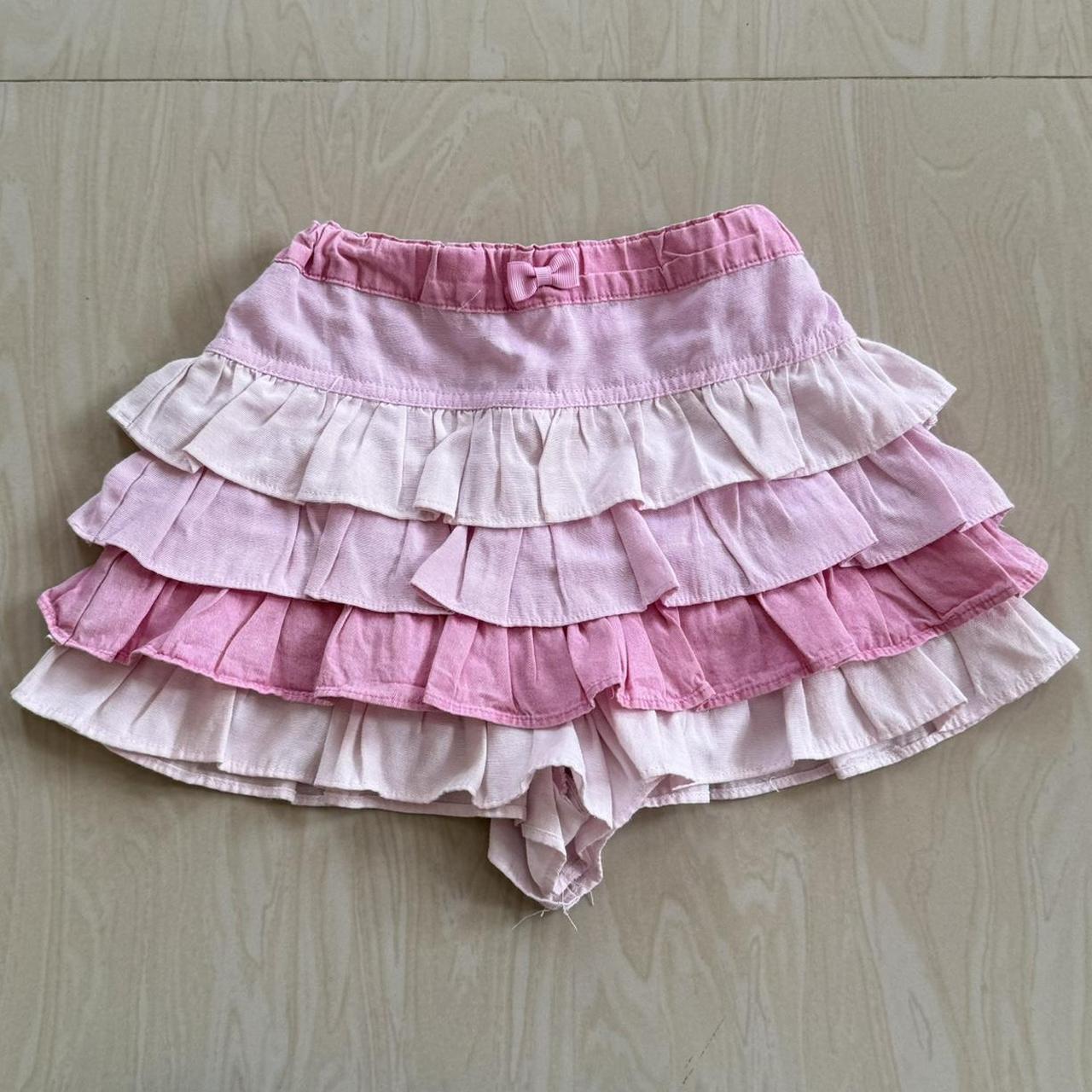 Mezzo piano pink layered shorts 🍰japanese Size 110 ... - Depop