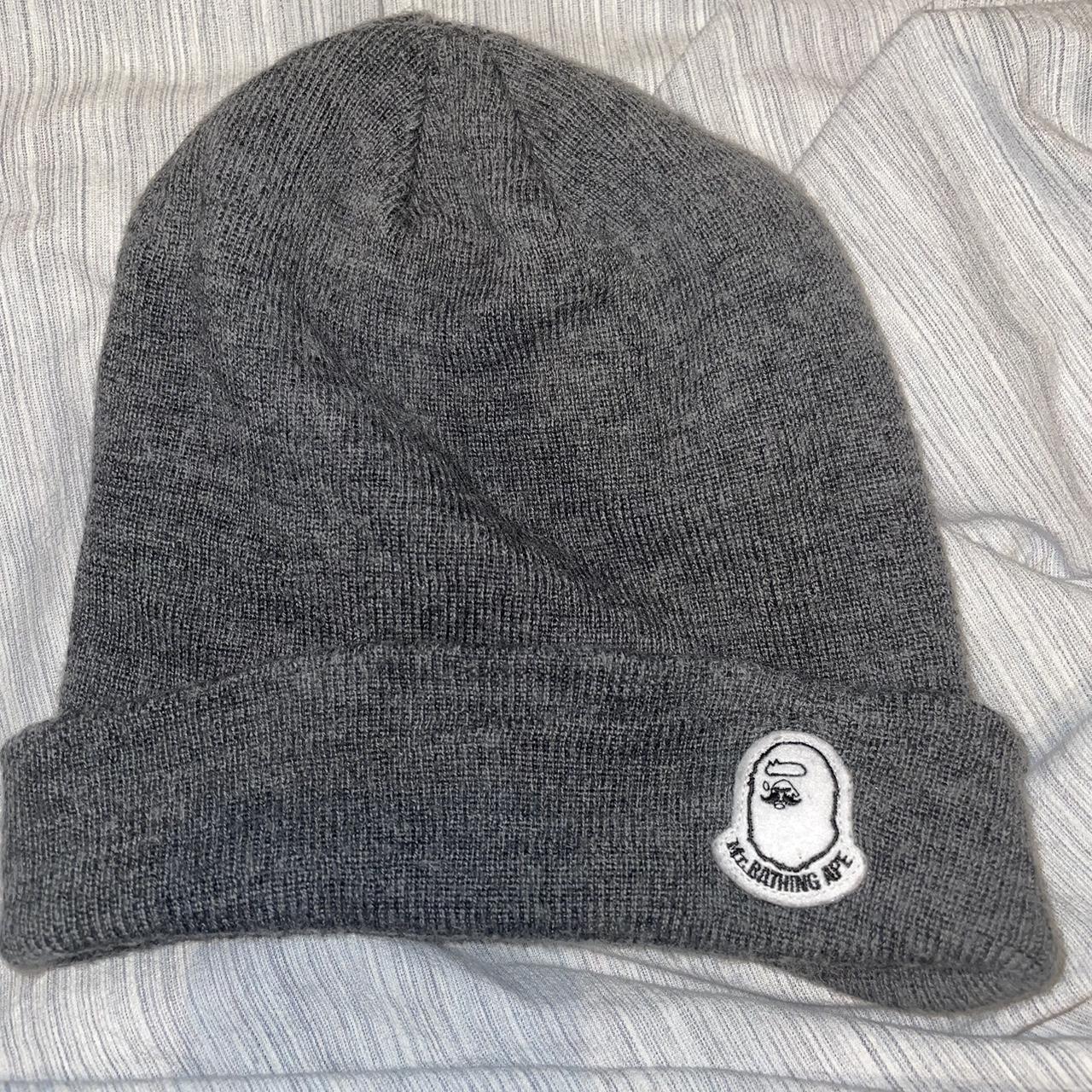 Mr. Bathing Ape Knit Cap Bape beanie in grey. | Depop