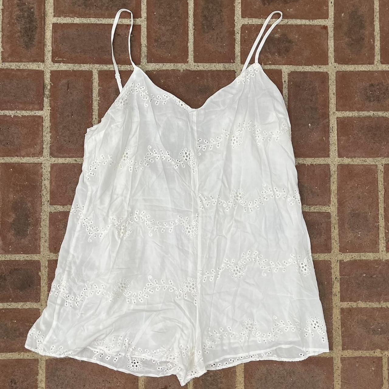COTTON ON WHITE DRESS/ROMPER size L new with tags... - Depop
