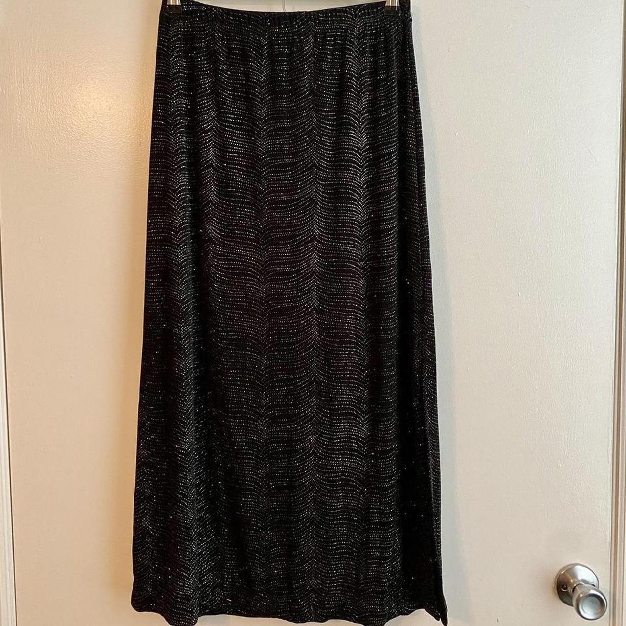 Whimsigoth whimsygoth maxi skirt sparkle slit witchy... - Depop