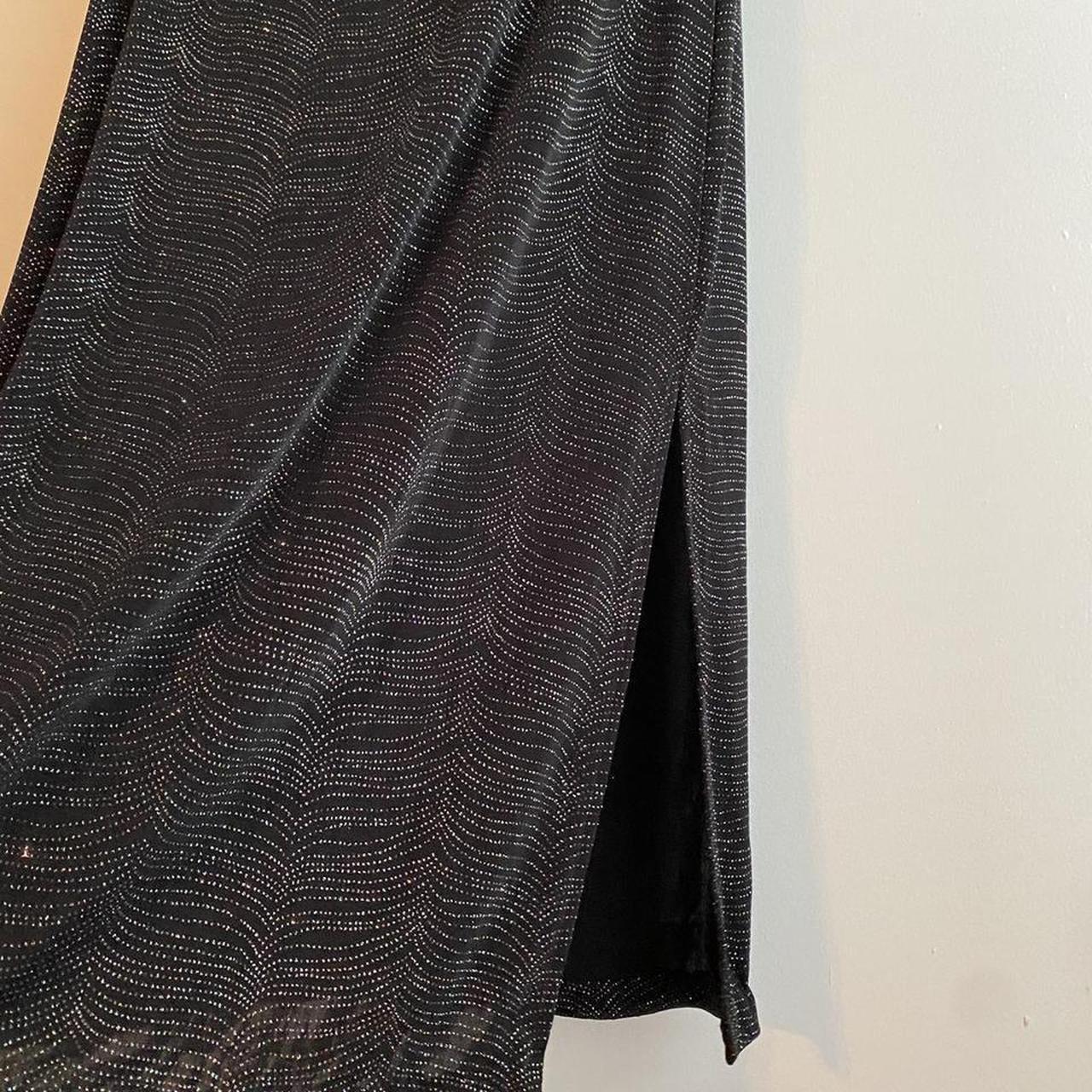 Whimsigoth whimsygoth maxi skirt sparkle slit witchy... - Depop