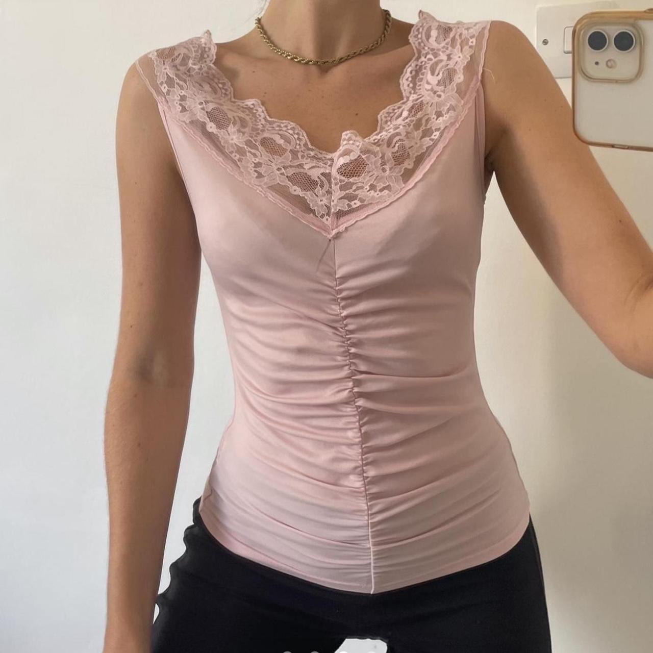 Morgan De Toi Women's Pink Vests-tanks-camis (2)