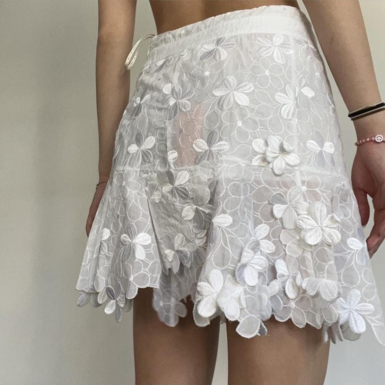 NEW karen millen white floral skirt deadstock BRAND... Depop