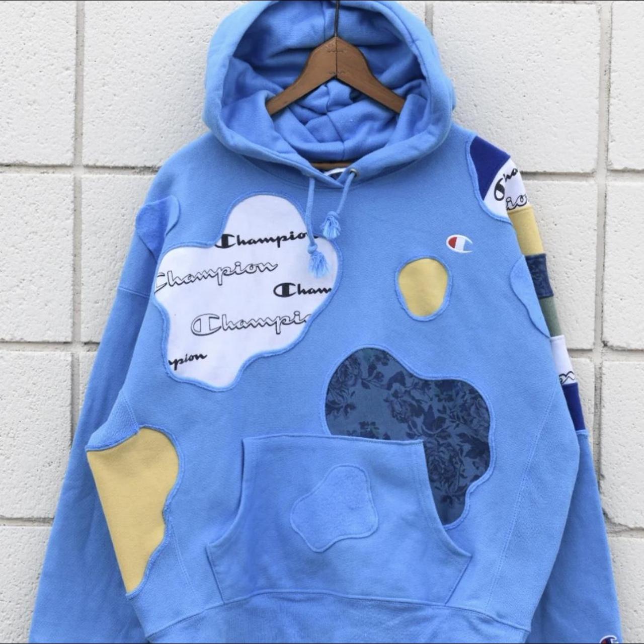 Yellow and blue champion sales hoodie