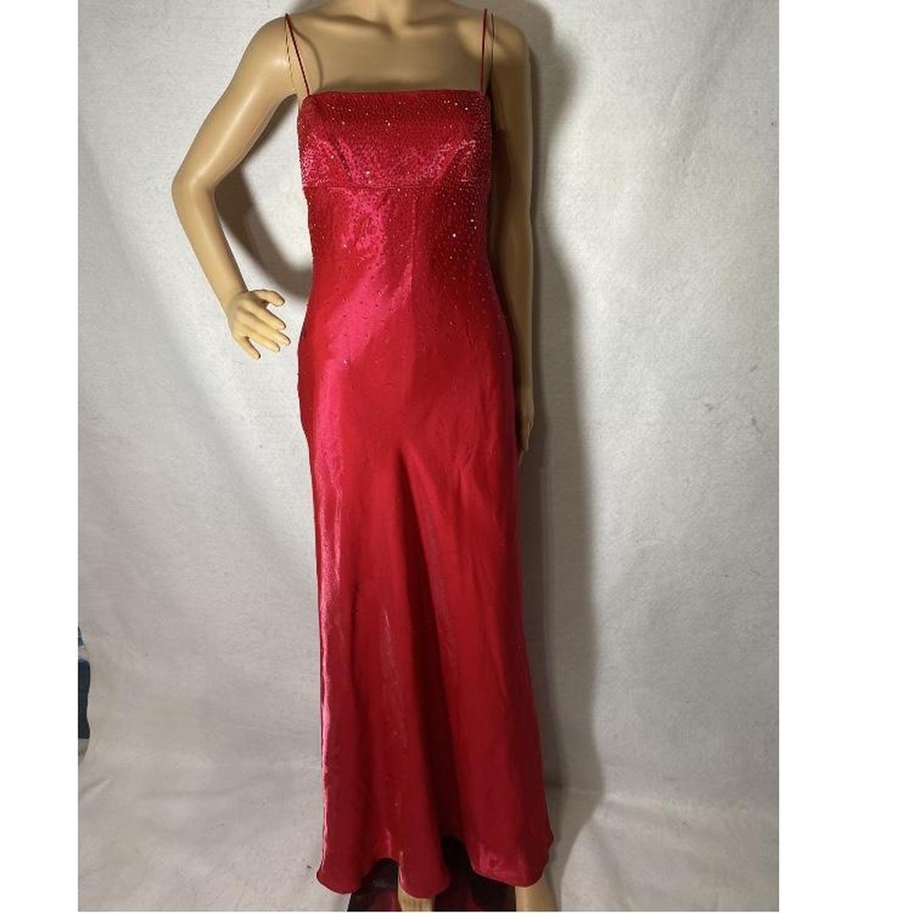 Vintage Vampire Red Dress With Shoulder Straps and ... - Depop