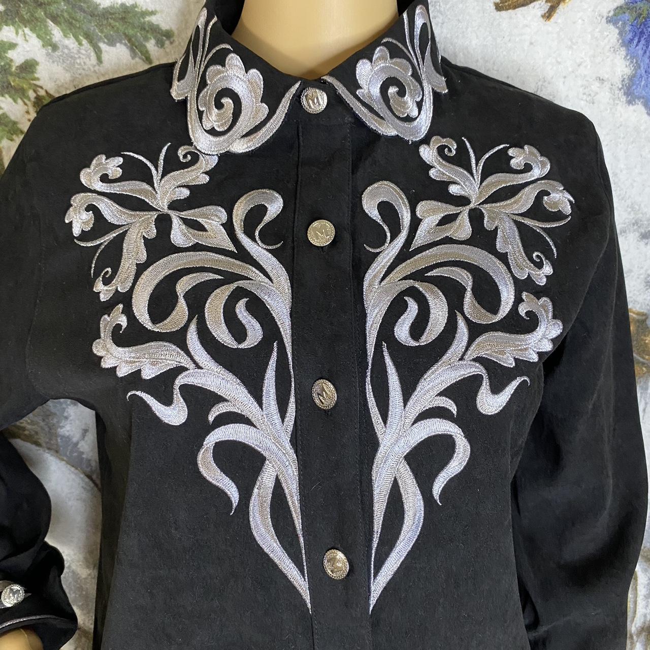 90's Bob Mackie Wearable Art Faux Suede Western | Depop