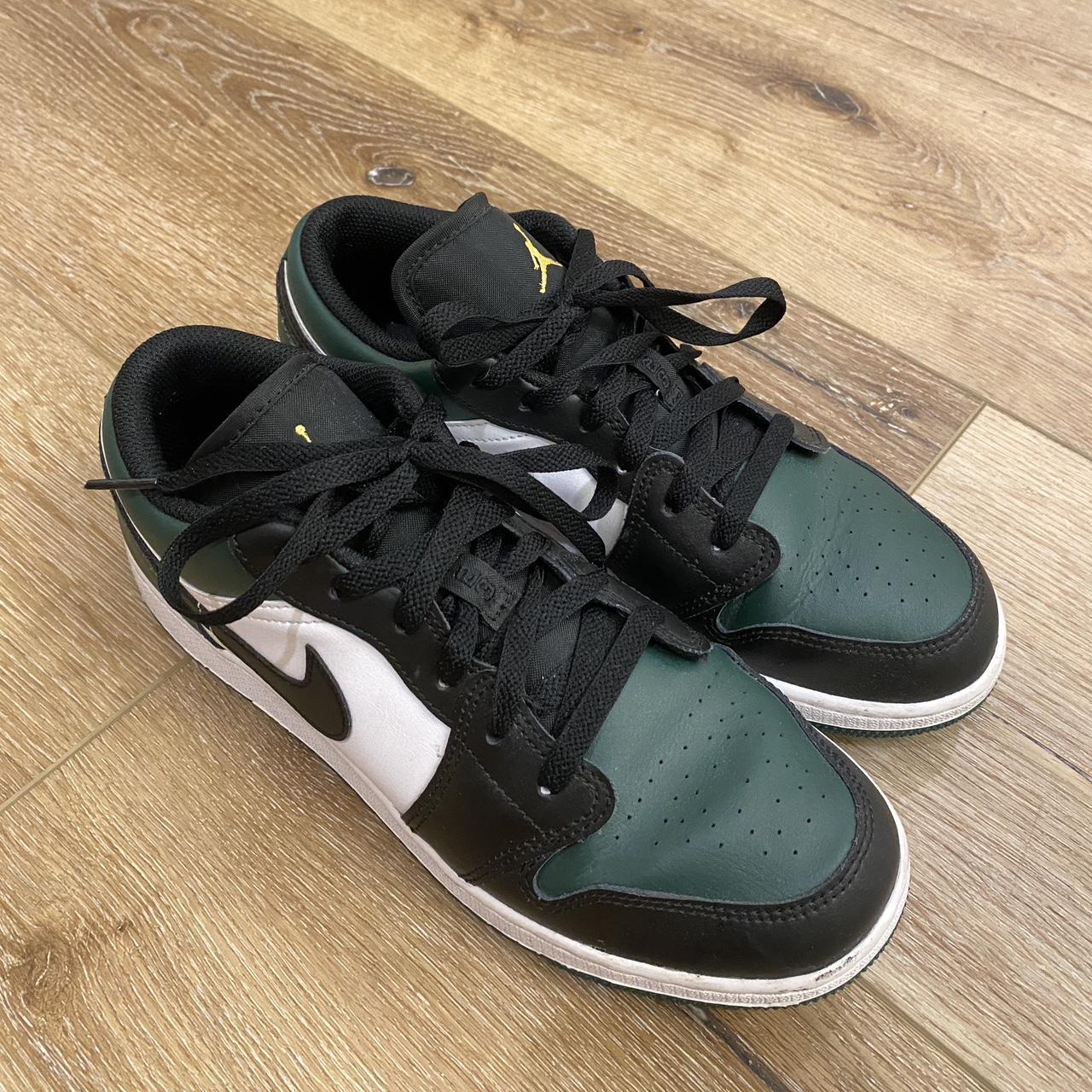 low air jordan green