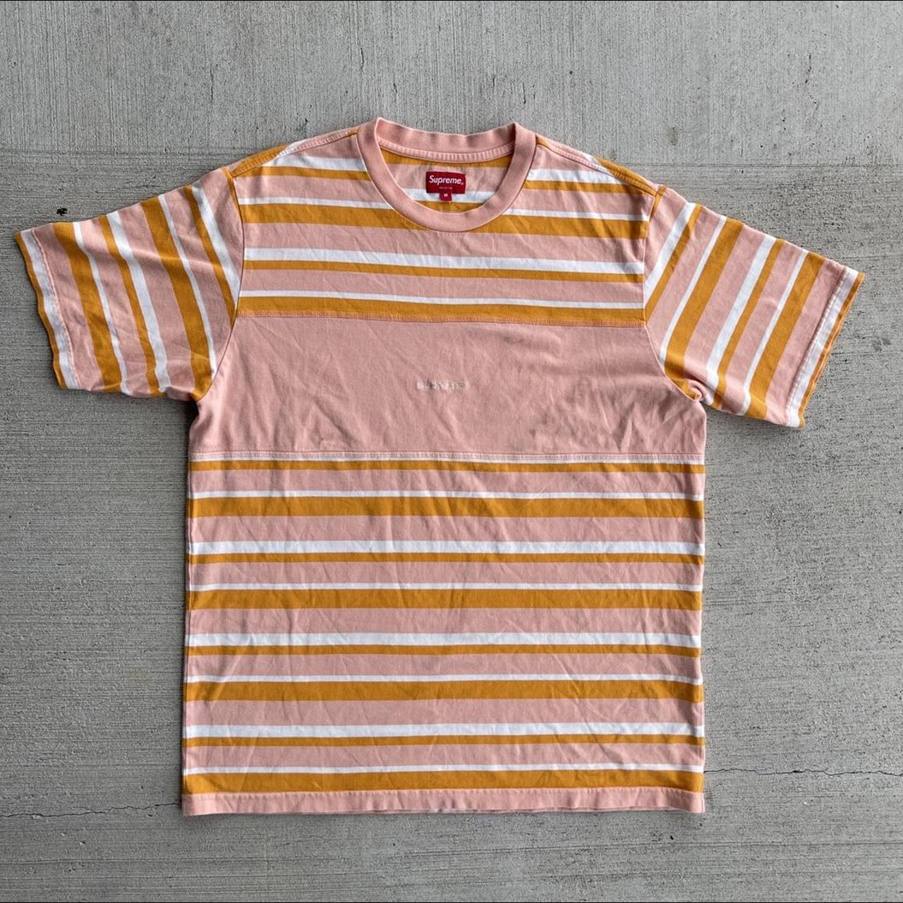 Supreme Blocked Stripe S/S Top Peach, Size...