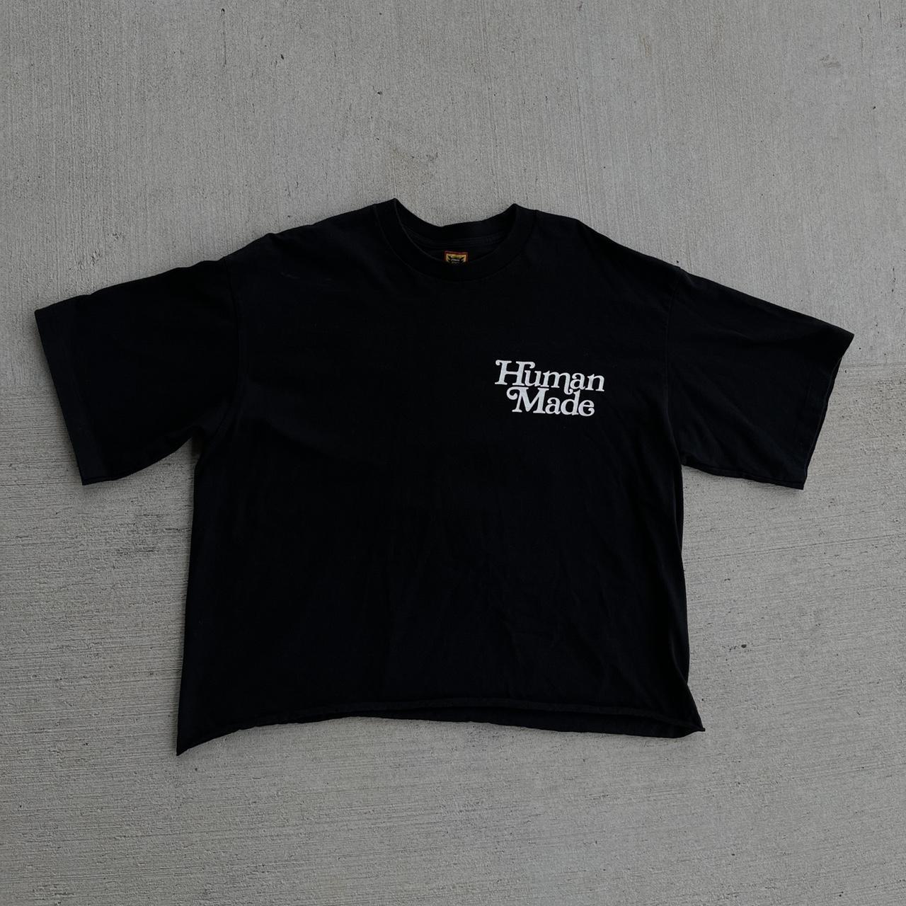Human Made Men's Black and White T-shirt | Depop