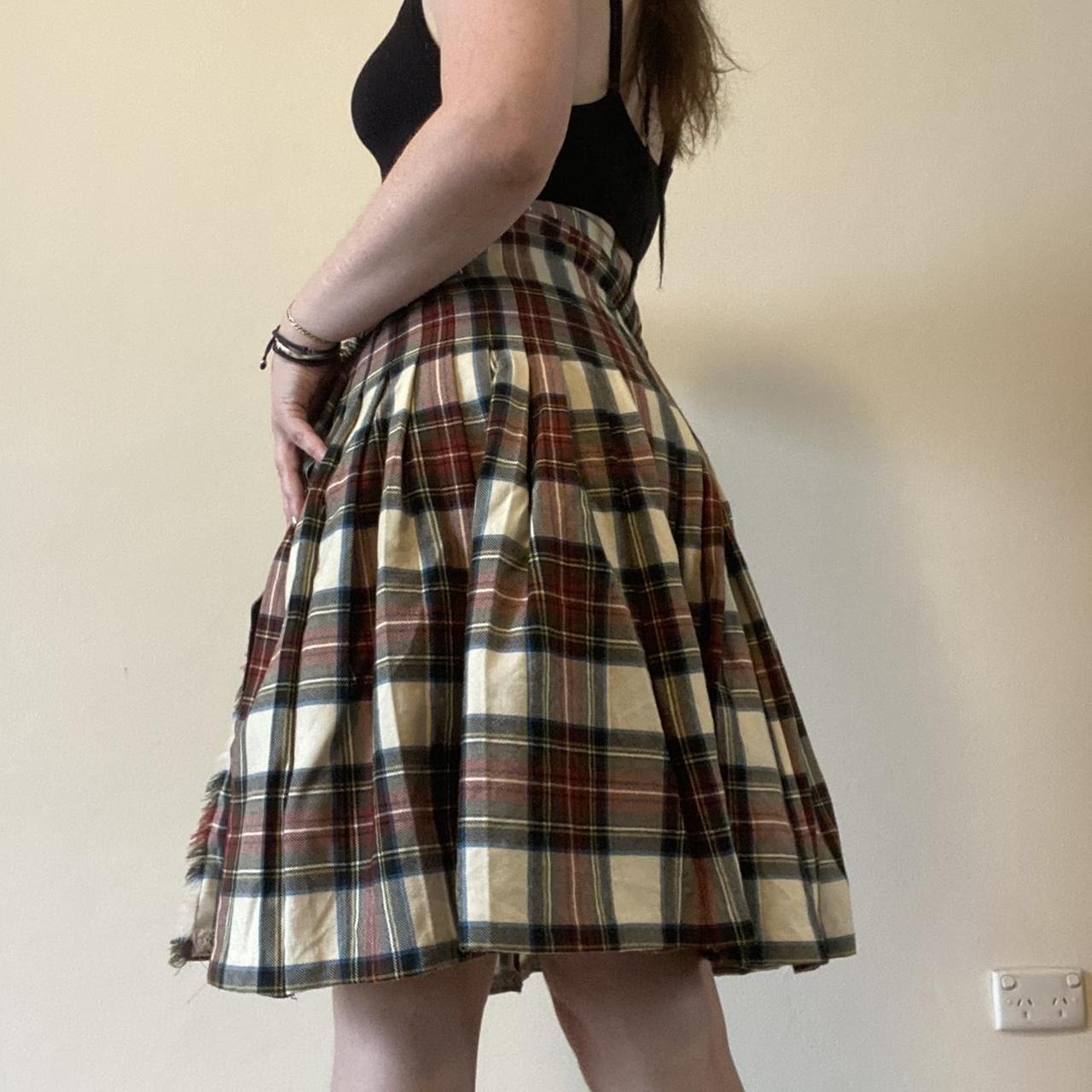 Tartan quilt/skirt. Vintage Fletcher Jones Size 10... Depop
