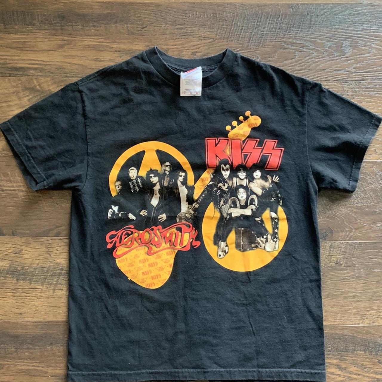 Vintage Aerosmith and Kiss Tour Band T Shirt 03-04 | Depop