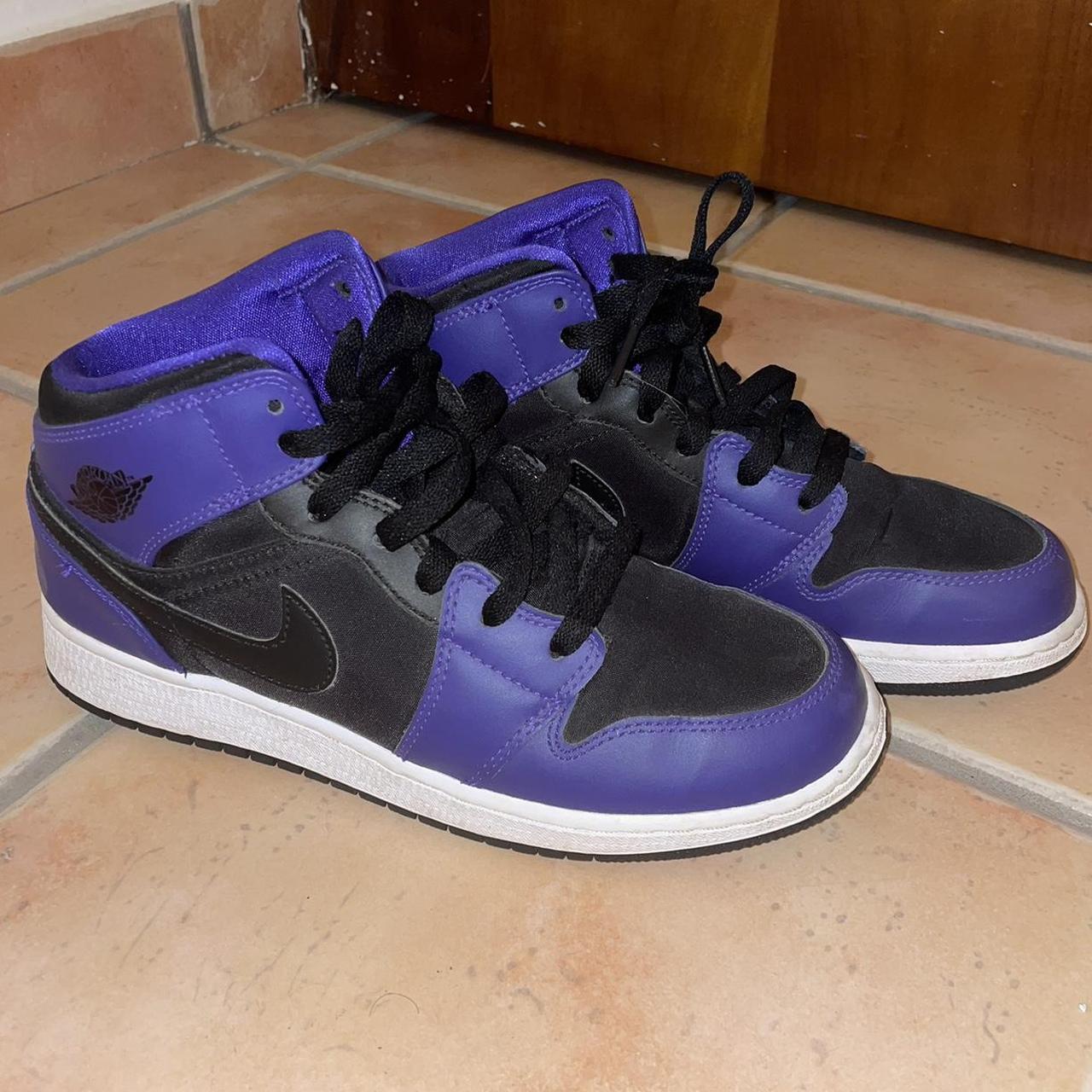 purple jordan mids