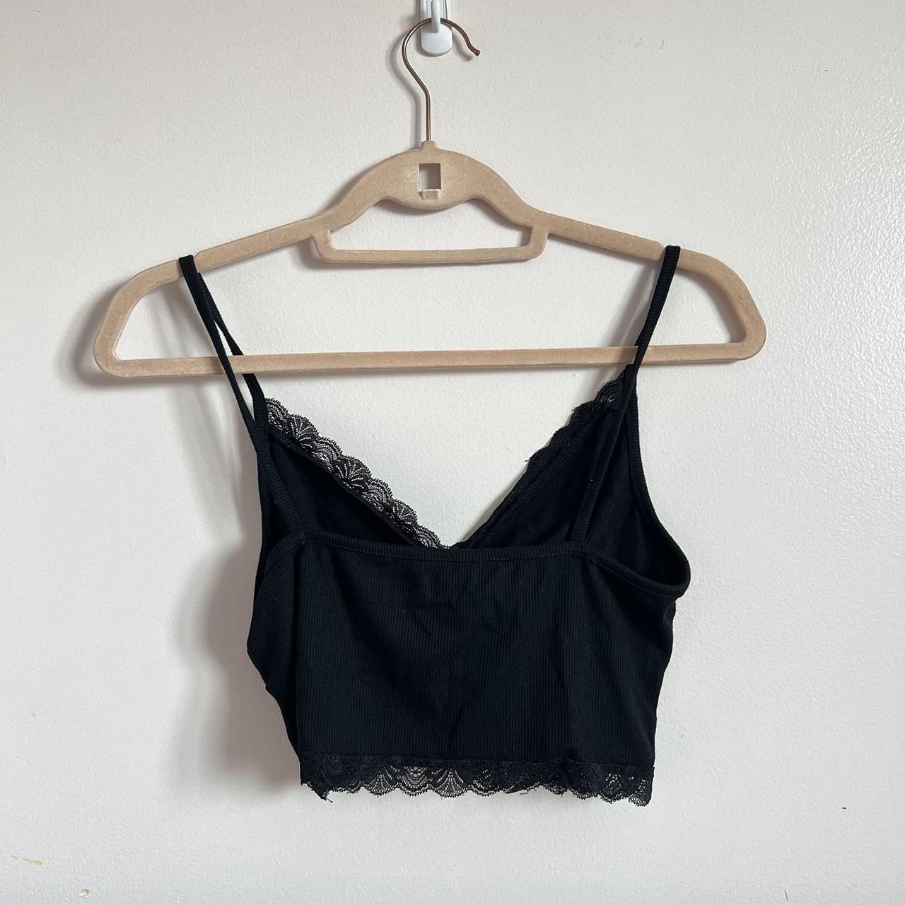 CUTE LIL SEXY BLACK LACE BUTTON HALTER CROP TOP BRA - Depop