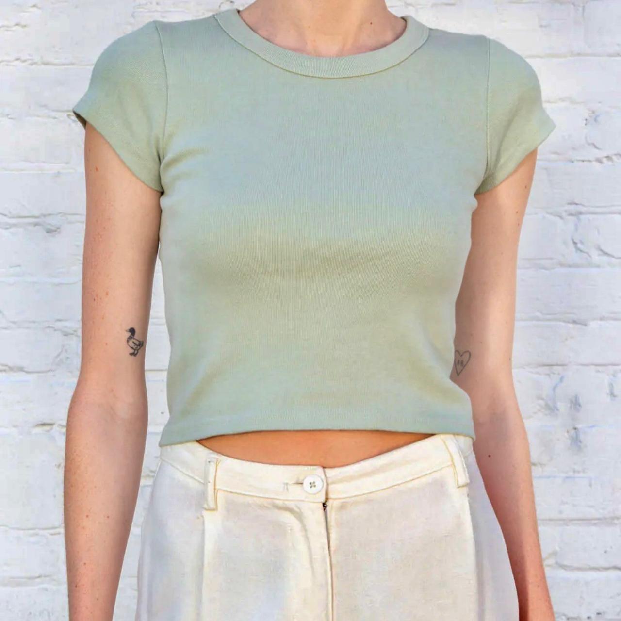 Brandy Melville Green Ashlyn Top ☆ Only worn a few - Depop