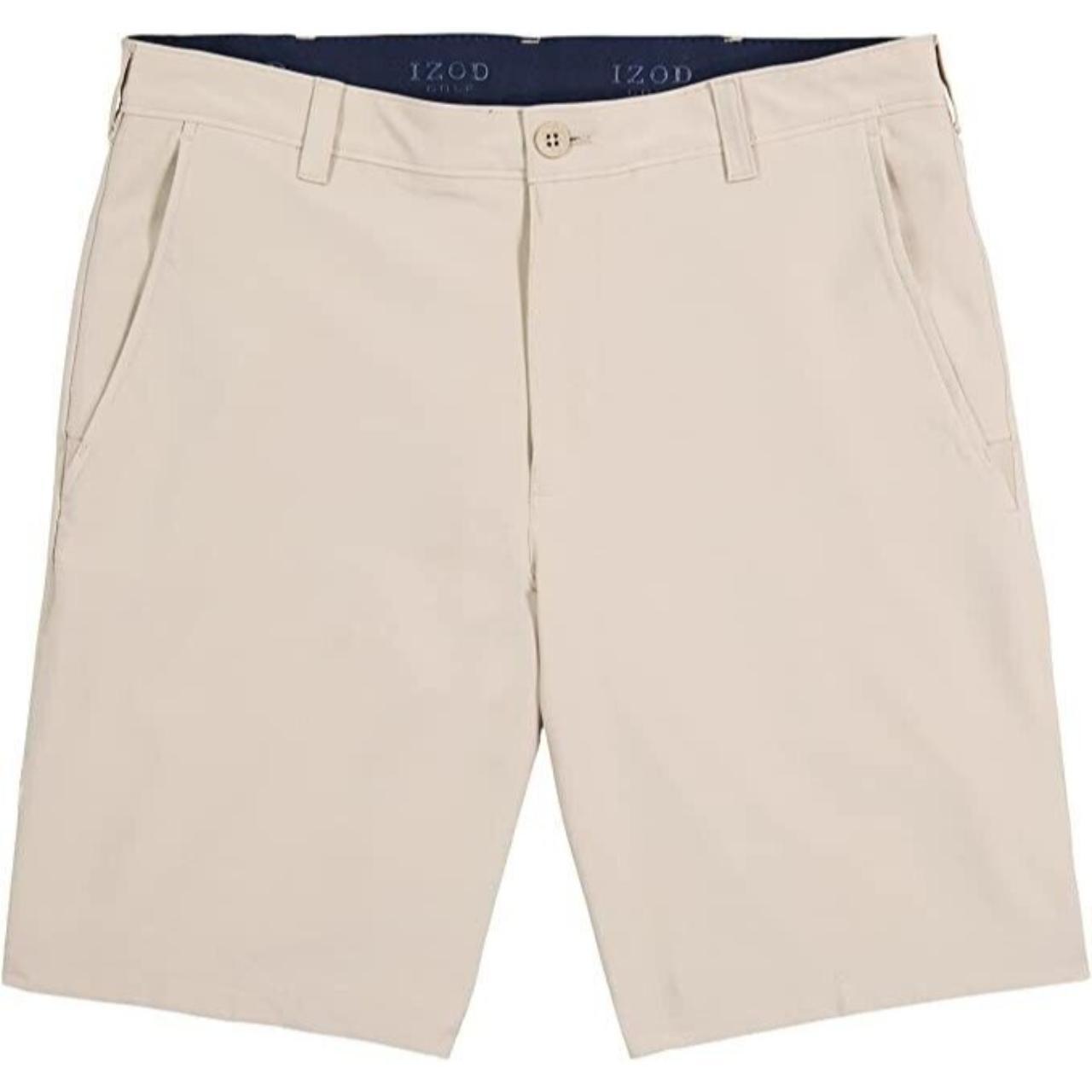 Izod Men's Khaki Shorts Depop