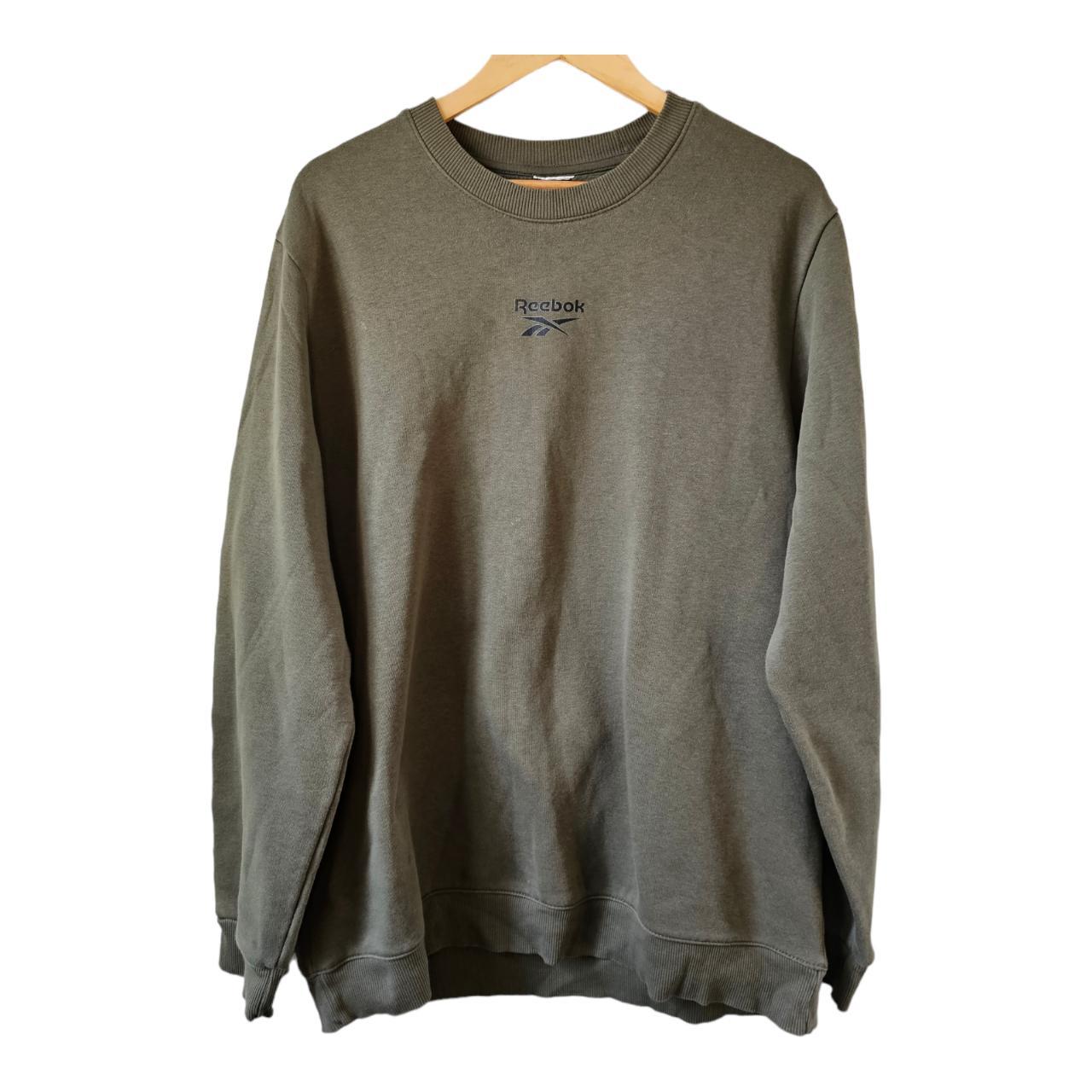 90s Vintage Y2K Style Green Reebok Sweatshirt Jumper... - Depop
