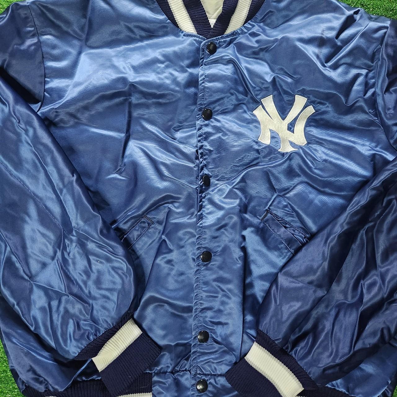 Vintage New York Yankees Majestic Satin Bomber - Depop