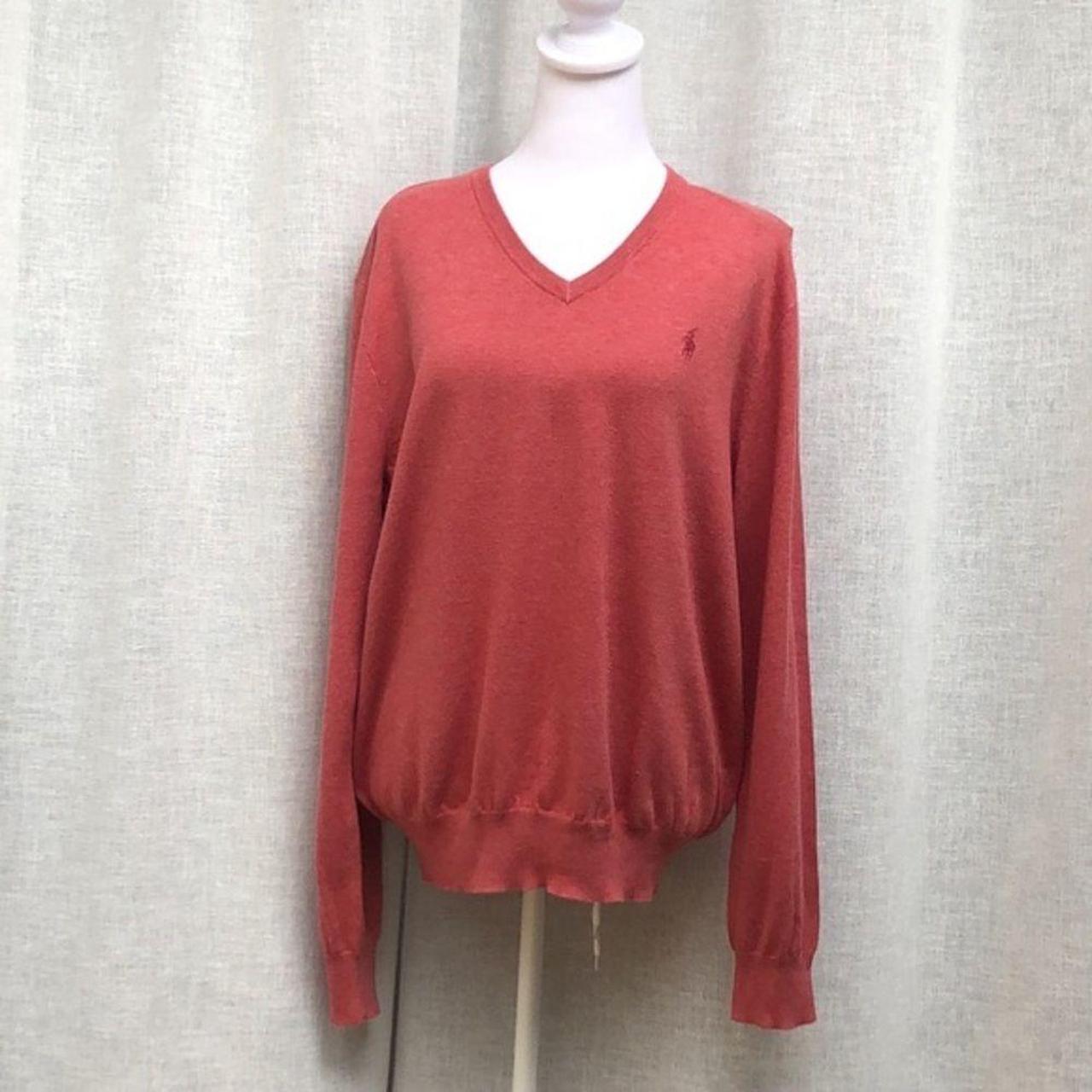 ralph lauren peach pink sweater