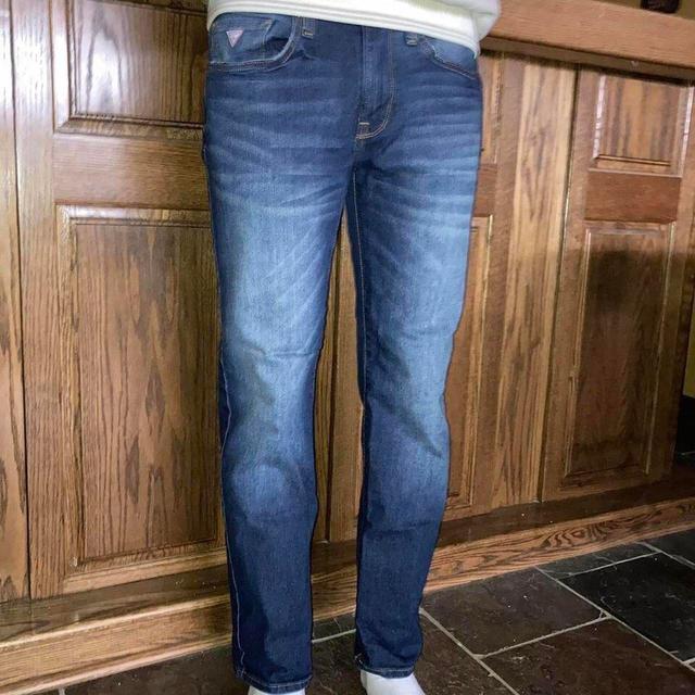 guess men's lincoln slim straight jeans