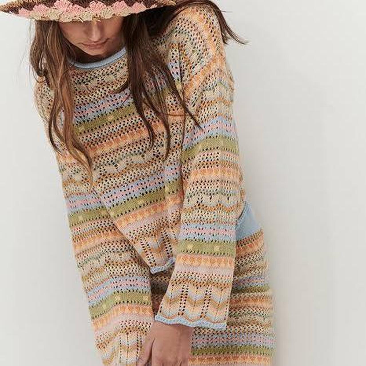 🪷 GHANDA CROCHET SWEATER 🪷 SIZE L 🪷 Worn once 🪷... Depop