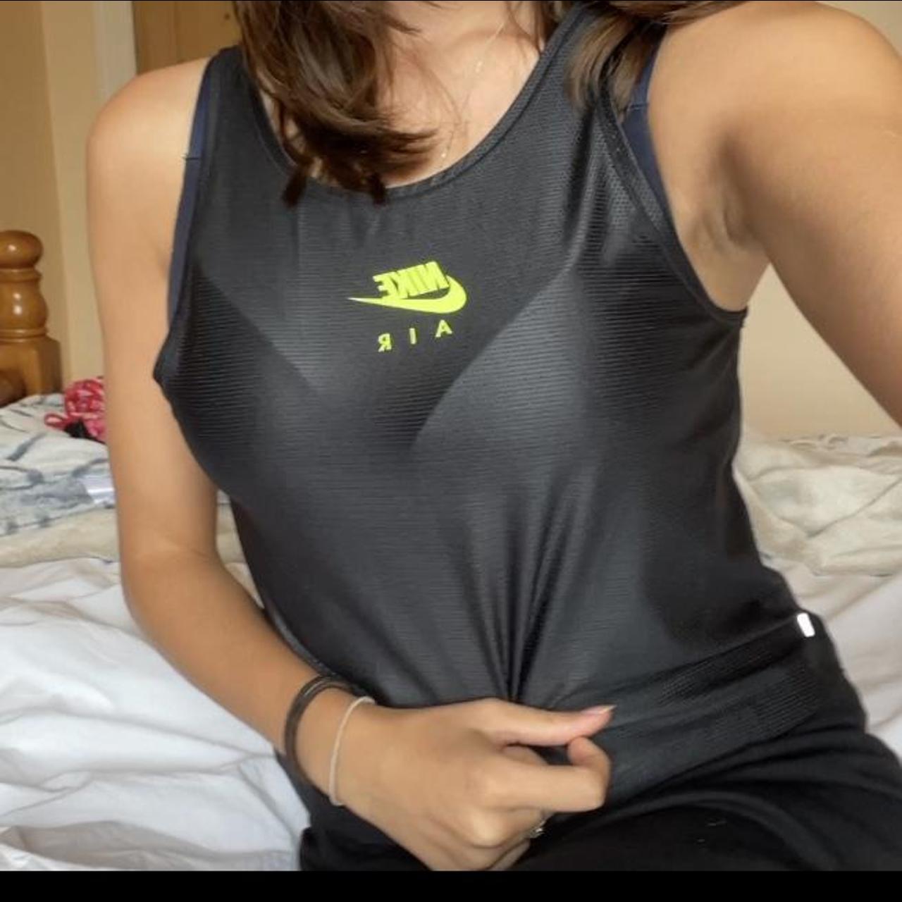 Nike Air green and black gym vest. Ideal for running