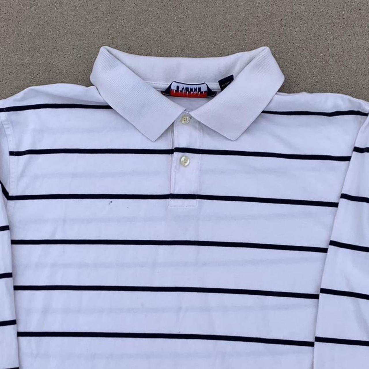 Men's White and Navy Polo-shirts | Depop