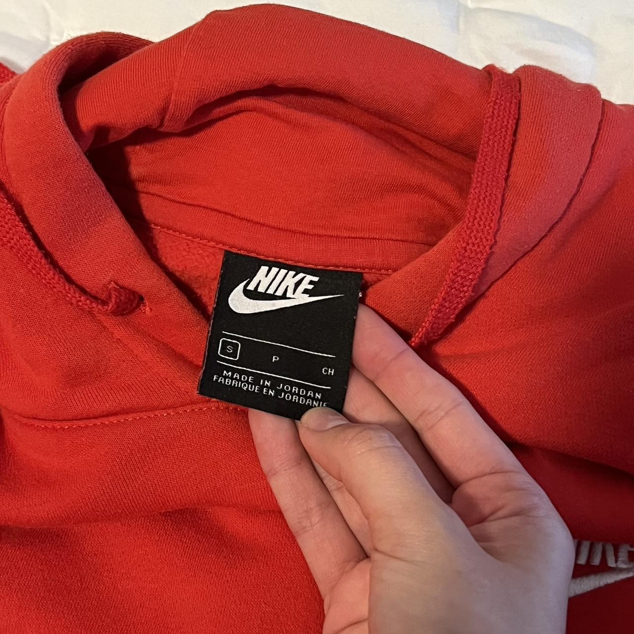 Red Nike Sweatshirt Slight stains on the arm Depop