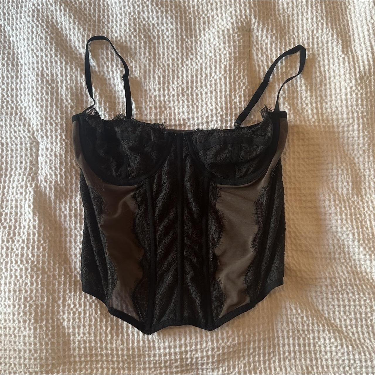 Black Urban Outfitters Modern Love Corset Size Depop