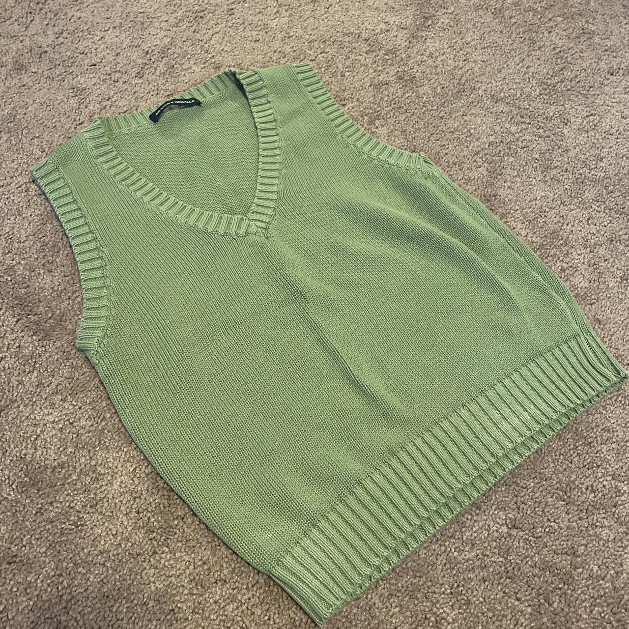 Brandy Melville Women's Green Jumper Depop