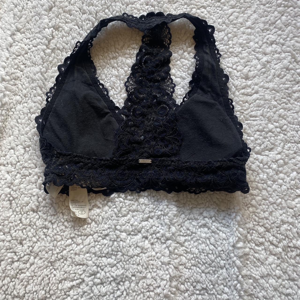 GILLY HICKS Racerneck black lace bralette RRP £22 Depop