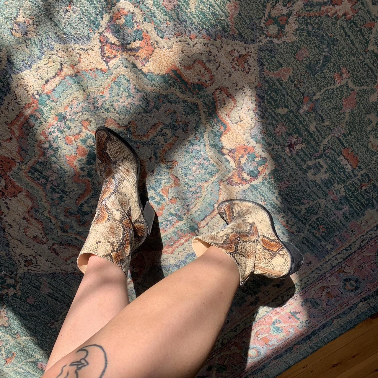 faux snakeskin boots