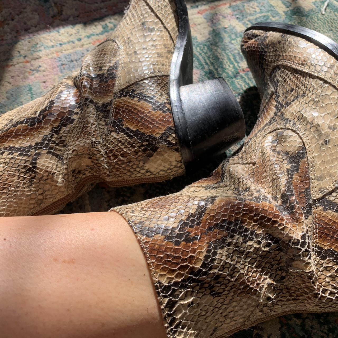 faux snakeskin boots