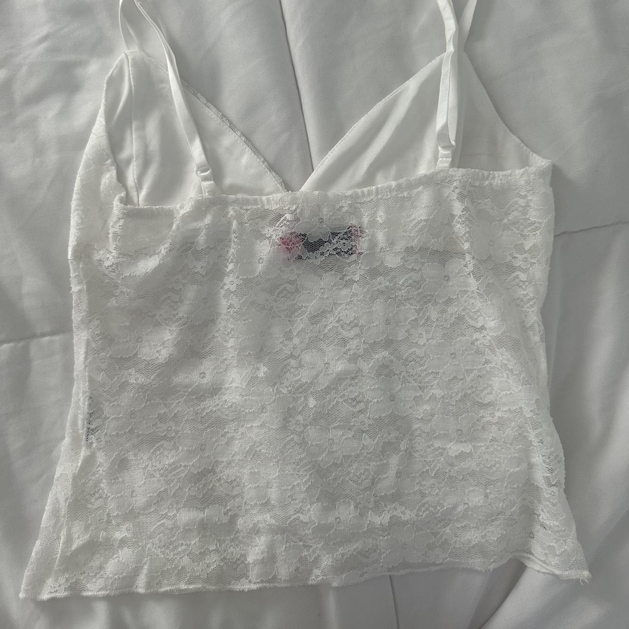 eira sheer lace white tank top from edikted! NWOT Depop
