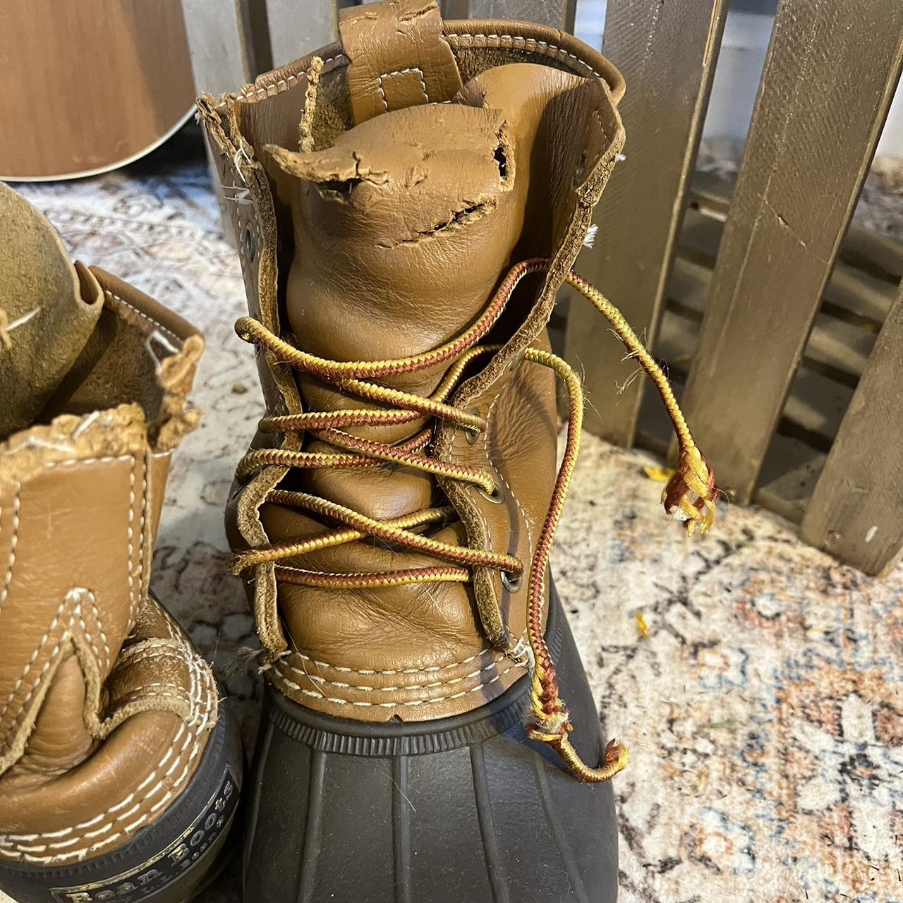 llbean bean boots chewed by my dog 🥰🥰 size 8.5 very... - Depop