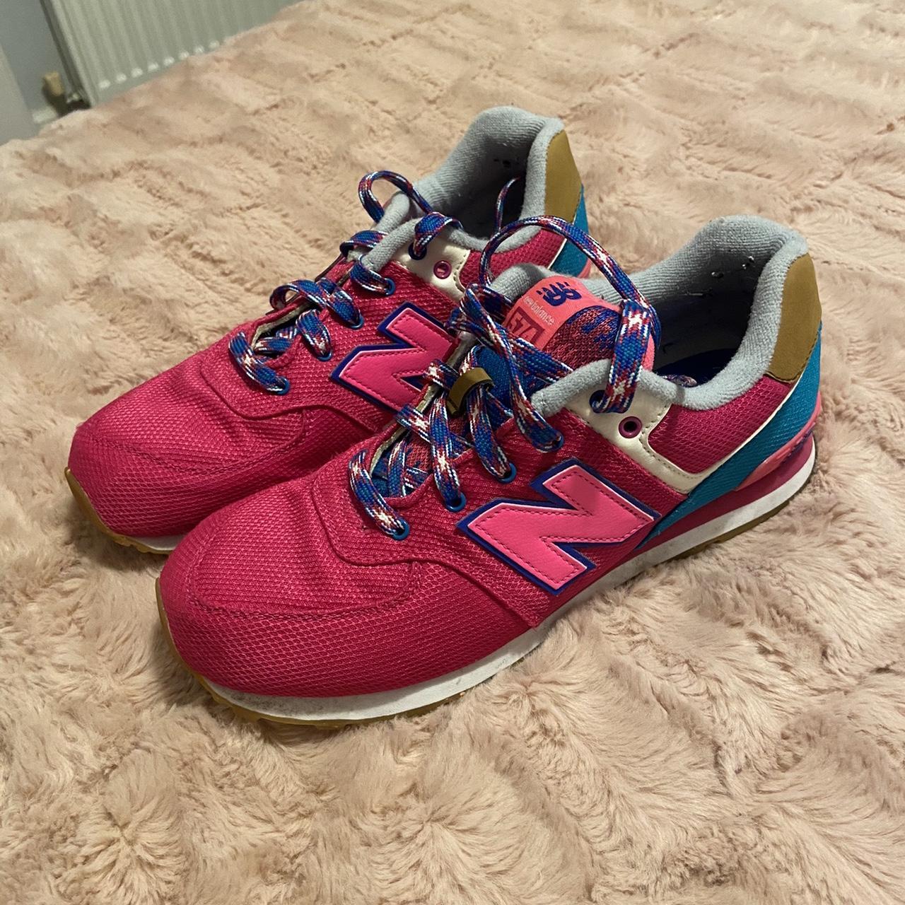new balance trainers 574 uk size 5 barely been worn,... Depop