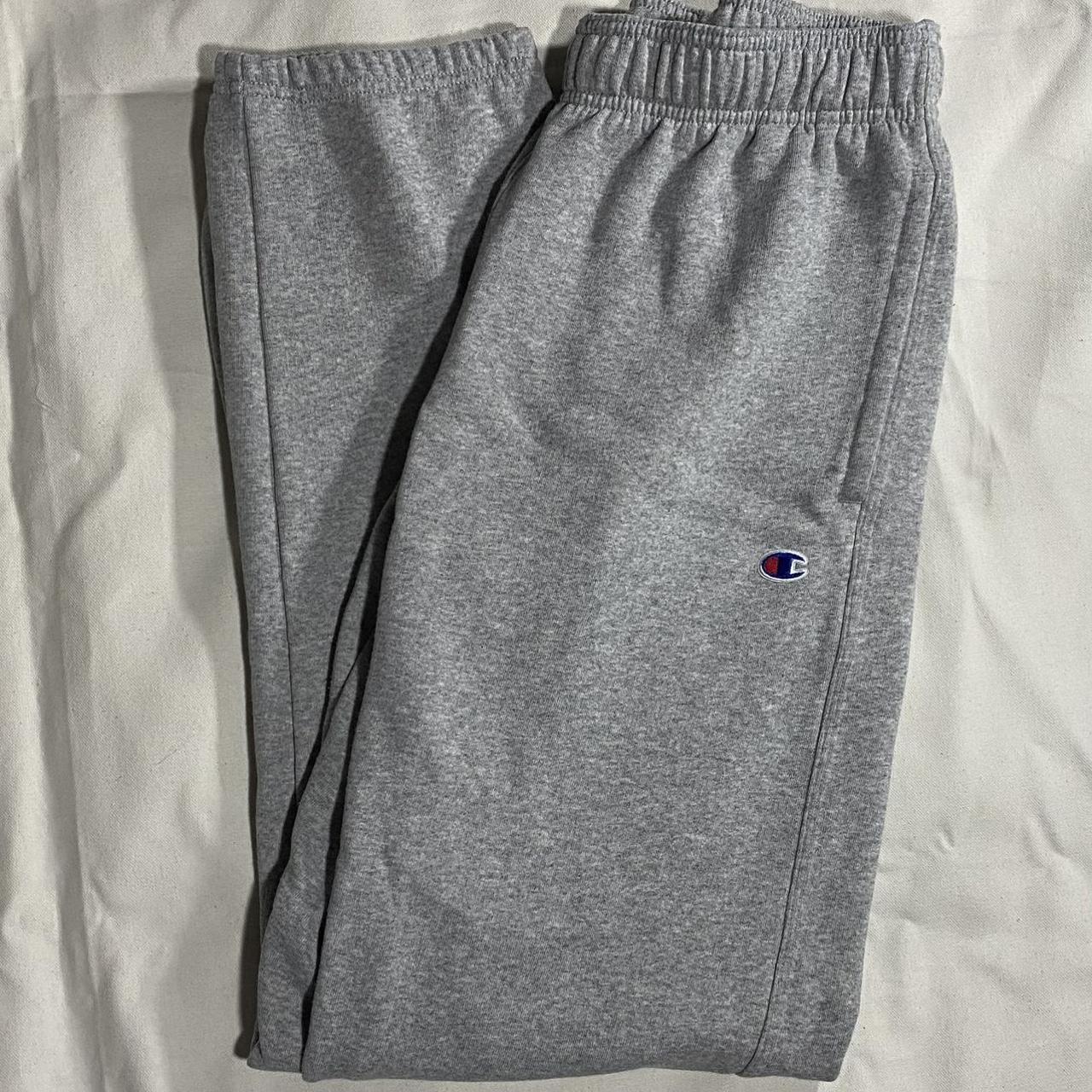 Champion Gray Sweatpants worn a couple times,... - Depop