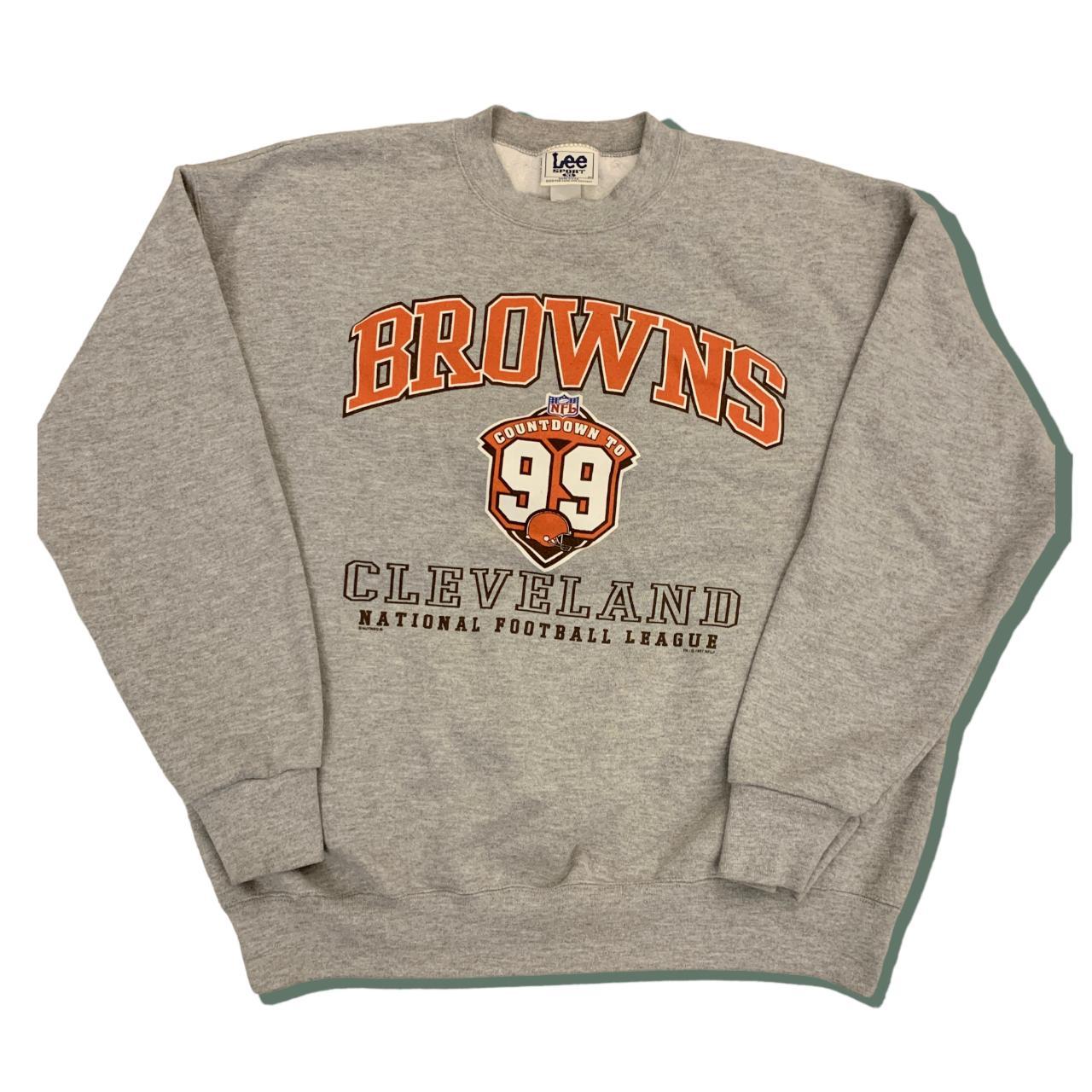 Vintage Lee Sports Cleveland Browns Sweatshirt - Depop