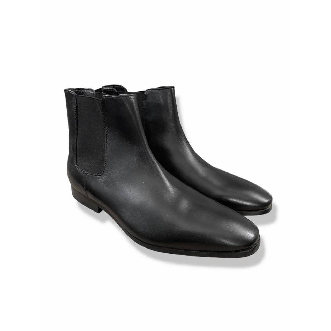 NEW Never Worn Men's Express Black Leather Chelsea... Depop