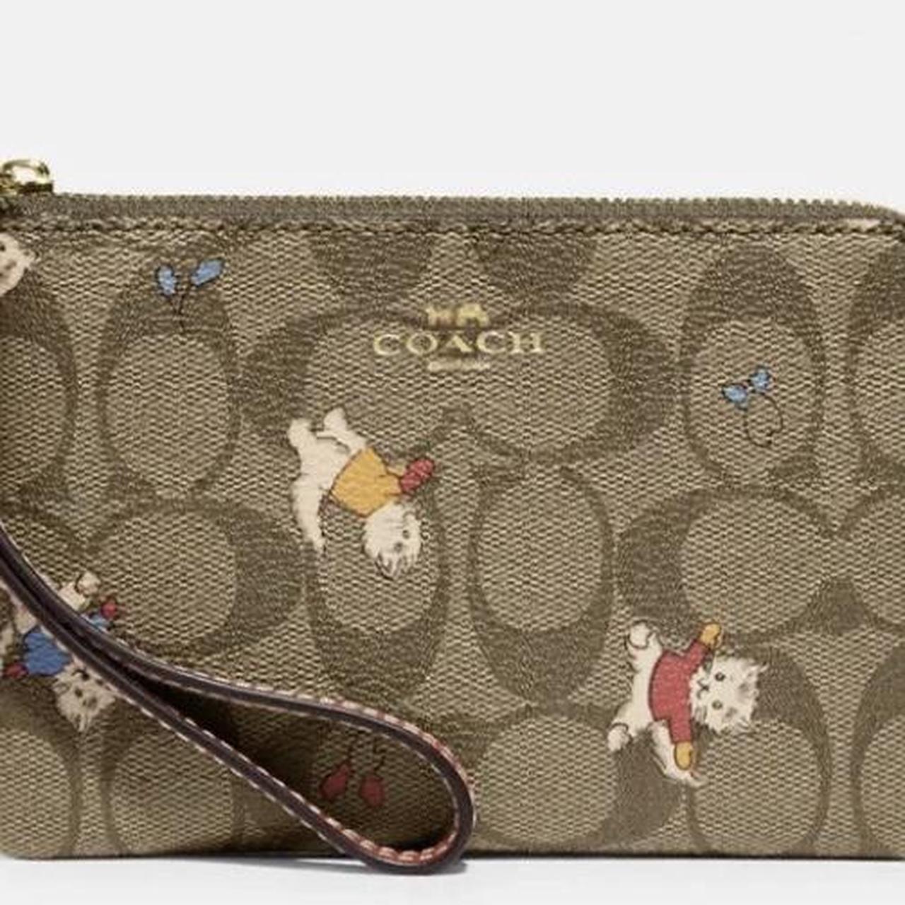 New Coach small wristlet kittens in mittens print Depop