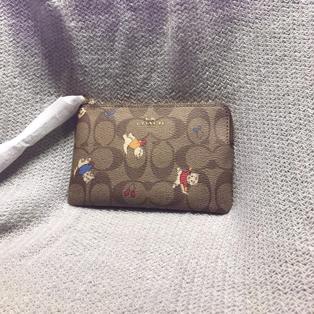 New Coach small wristlet kittens in mittens print Depop