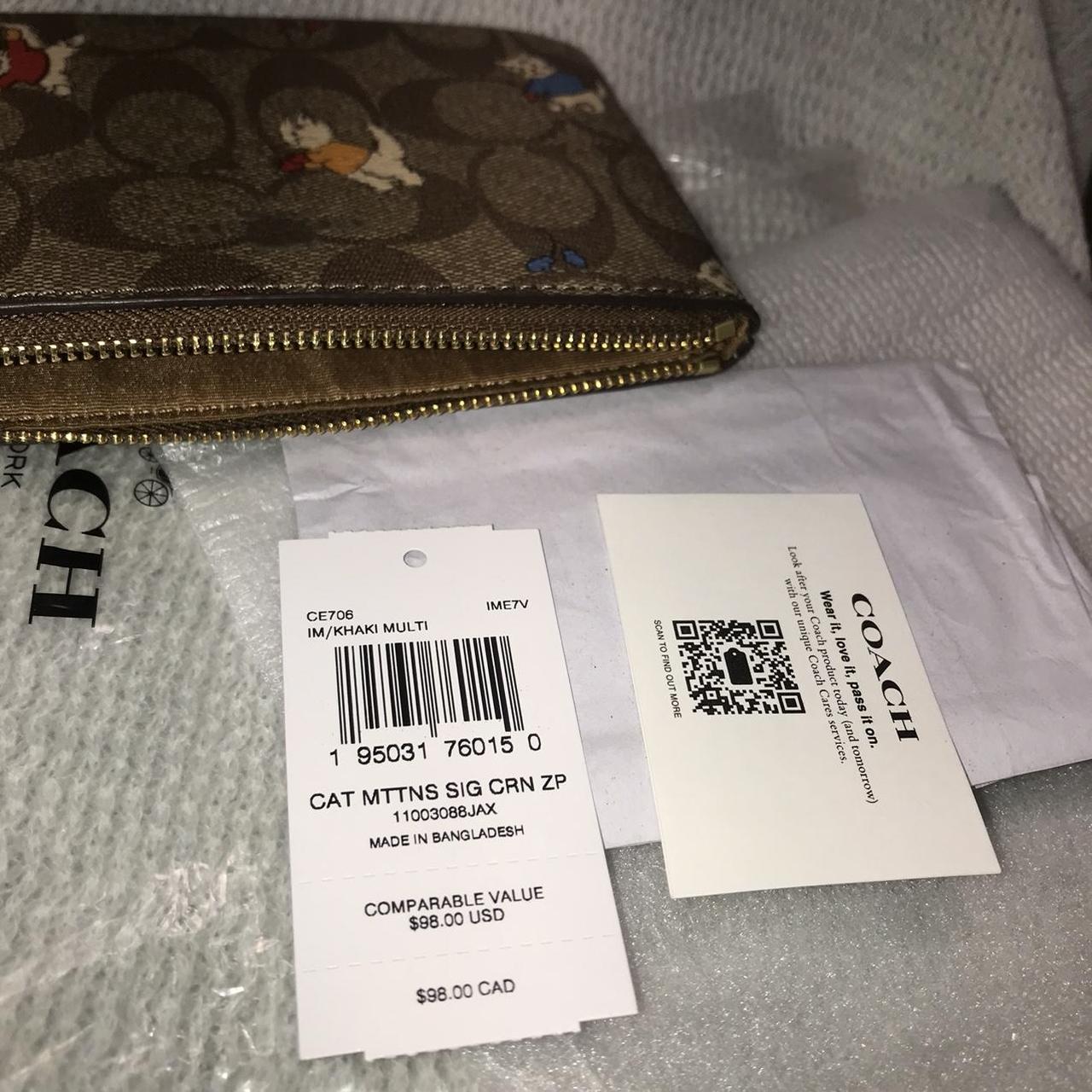 New Coach small wristlet kittens in mittens print Depop