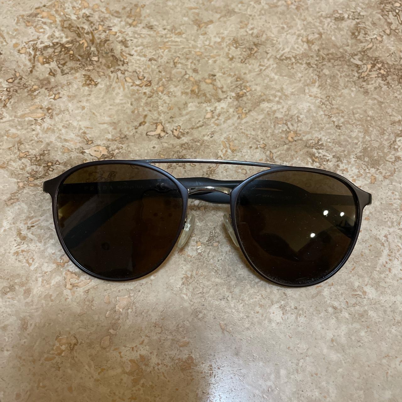 Brown Prada aviator sunglasses Got these as a gift... - Depop